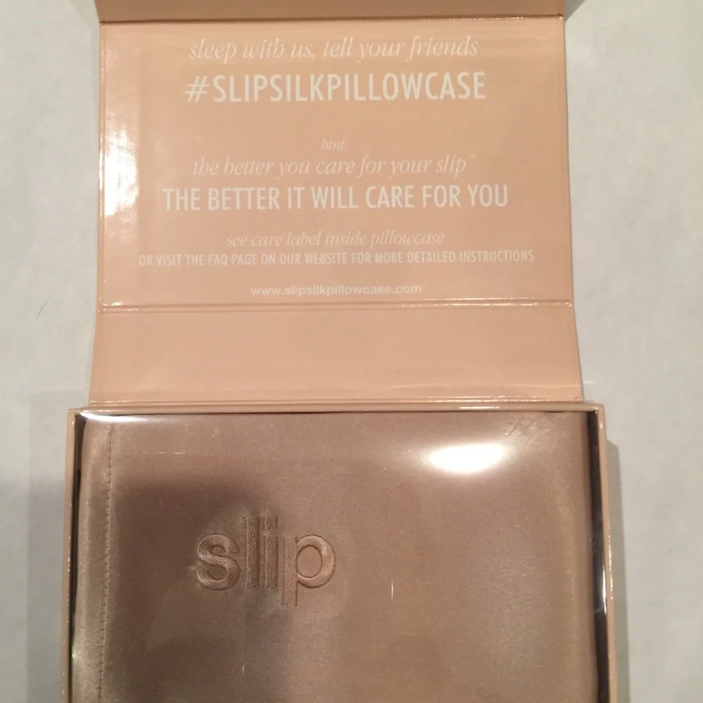 Slip pure silk pillowcase slipsilk white or pink queen standard 20” x 30”. NIB